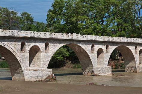 Vintage Bridge in Berat City, Albania Stock Image - Image of view ...