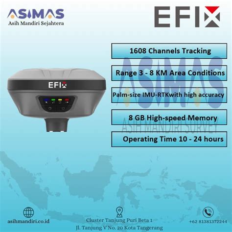 Jual Harga Gps Geodetik Efix Ebase F Gnss Receiver Imu Rtk Kota