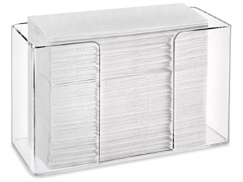 Folded Towel Dispenser Countertop Clear Acrylic H 8556 Uline