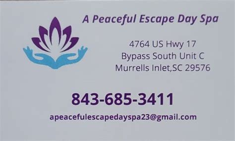 A Peaceful Escape Day Spa Updated January 2025 4764 Us Hwy 17