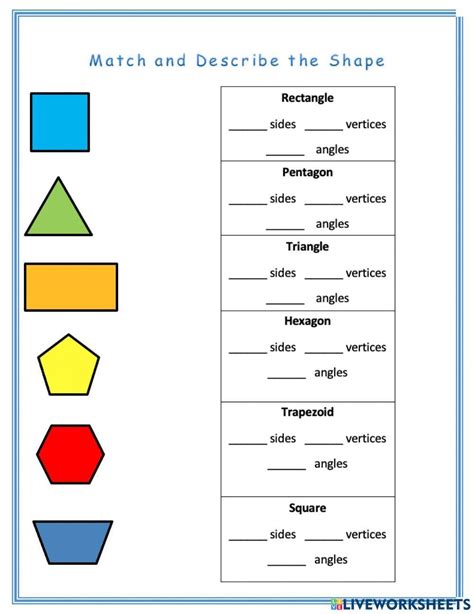 Attributes Of Shapes Worksheet Live Worksheets Worksheets Library