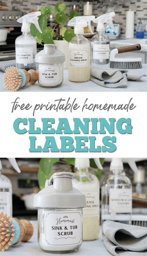 Free Printable Labels For Homemade Cleaners Mom Real