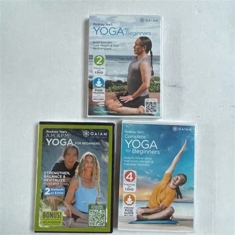 Media Rodney Yee Complete Yoga For Beginners Set Of 3 Dvd Class