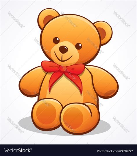 Simple cute golden brown teddy bear Royalty Free Vector