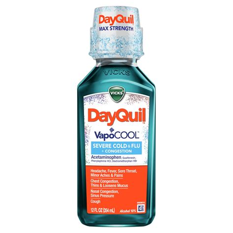 Vicks Dayquil Severe Vapocool Cold And Flu Medicine Liquid Oz