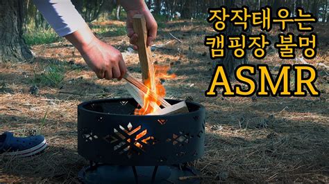 Asmr 장작타는 소리 모닥불 대낮 캠핑 화롯대 불멍 60분 Youtube