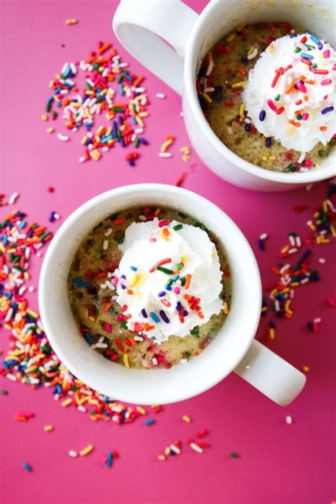 1 Min Quickie Microwave Funfetti Mug Cake The Toasted Pine Nut