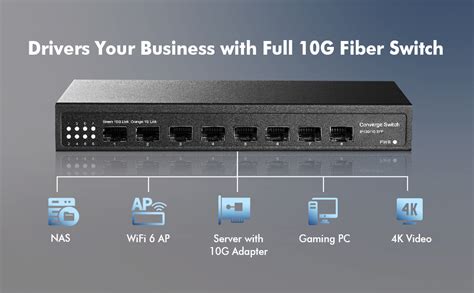 Binardat 8 Port 10 Gigabit Sfp Switch Support 1g Sfp And 10g Sfp Module 160gbps Bandwidth