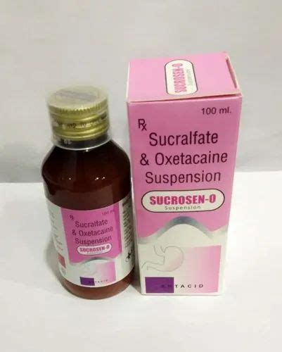 Sucralfate And Oxetacaine Suspension For Clinical Packaging Type Bottle At Rs 119 Bottle In