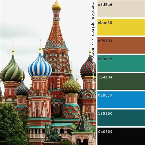 Russian Spires Color Collage Color Palette Design Colour Pallette