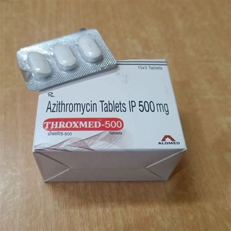 Throxmed 500 Tab Azithromycin 500 Mg At Rs 930 Stripe Pharmaceutical Tablets In Prayagraj