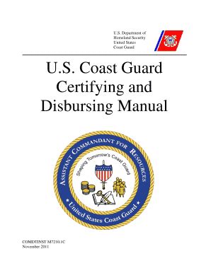 Fillable Online Uscg U S Coast Guard Certifying And Disbursing Manual