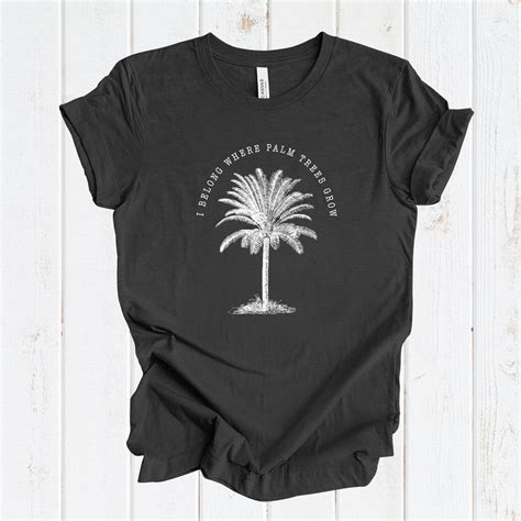 Palm Tree Tshirt Aesthetic Shirt Tropical Shirts Beach Etsy