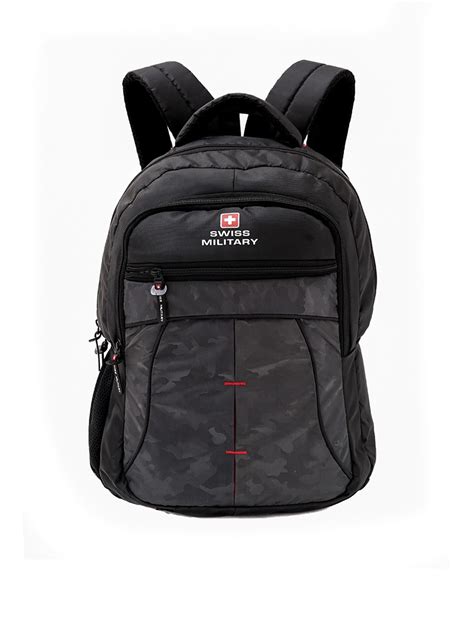 Buy Swiss Military Unisex Black Camouflage Backpack Backpacks For