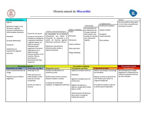 Historia Natural De Miocarditis Historia Natural De Miocarditis Studocu