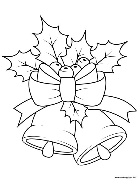 Christmas Sleigh Bells Coloring Pages