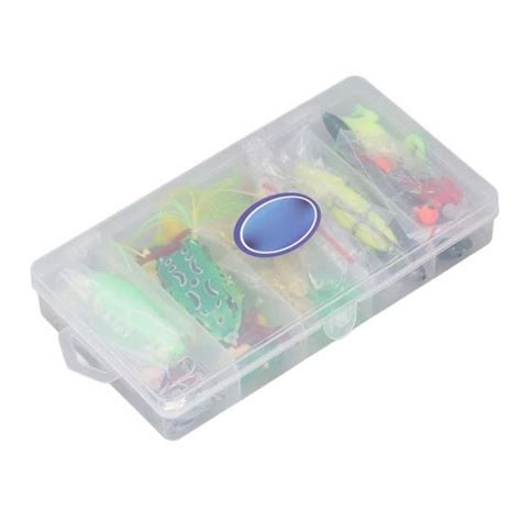 Vgeby Kit D Appâts De Pêche Kit De Leurres De Pêche 101 Pièces Appâts Durs Et Souples à