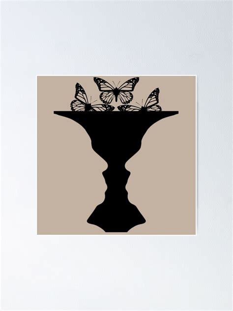 "Rubin's vase." Poster for Sale by moths-minor | Redbubble