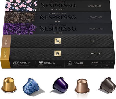 Nespresso Vertuo Pods Premium Variety Pack Of 10 Coffee Capsules For