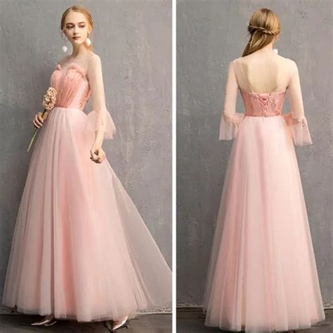 Discount Pearl Pink Bridesmaid Dresses 2019 A Line Princess Glitter