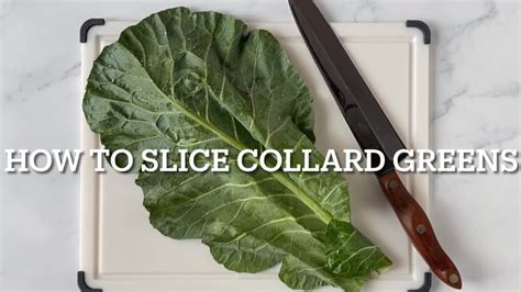 How To Cut Collard Greens Youtube