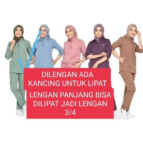 Jual Seragam Scrub Perawat Lengan Panjang Baju Jaga Medis Baju Ok Oka