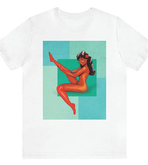 Pinup Art Tee Sexy Nude Tshirt Retro Style T Shirt Vintage Style