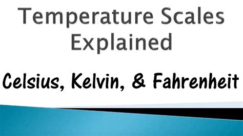 Kelvin Temperature Scale