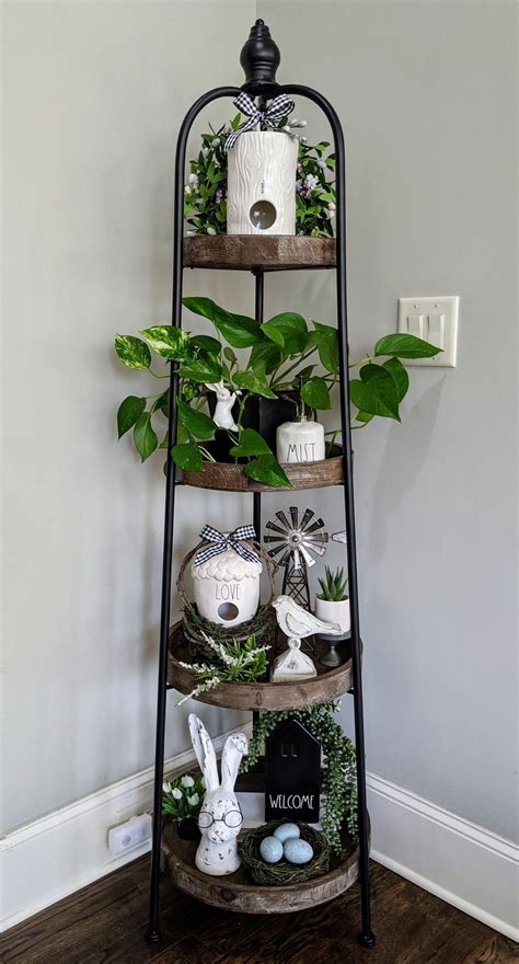 Farmhouse Decor Tiered Shelf For Home