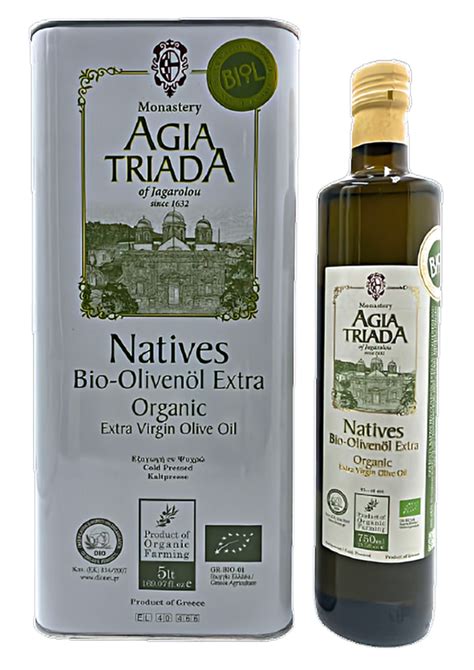 Sparpaket 5l 0 75l Premium BIO Olivenöl Agia Triada Kreta Mediterrane