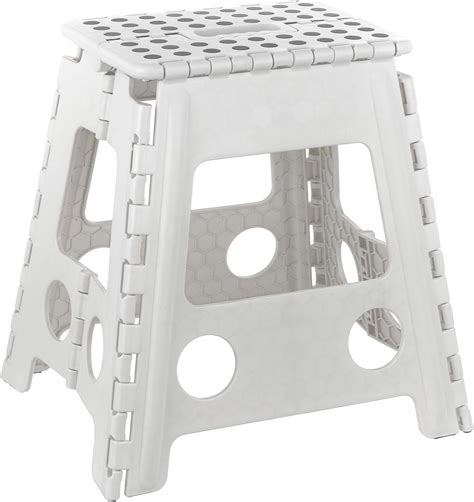 Stark Tabouret Pliable Escabeau Pliant Avec Poign E Hauteur Cm En