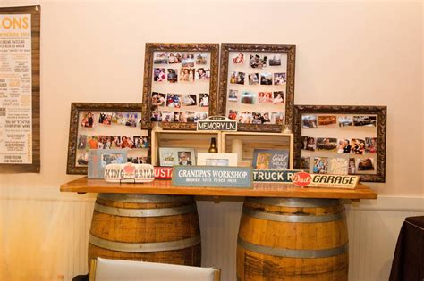 Rustic Dad Memory Lane Table 60th Birthday Party Posh N Chic Prints