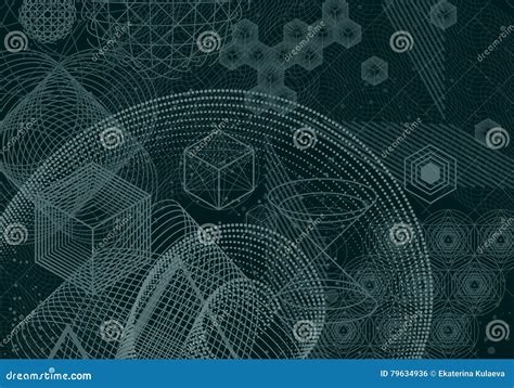 The Science and Mathematics Abstract Background Stock Vector - Illustration of ornament, flower ...