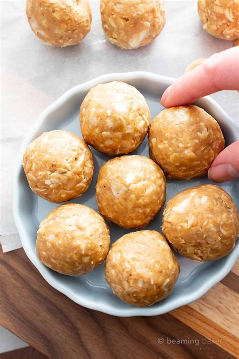 No Bake Peanut Butter Coconut Balls Vegan Gluten Free Protein Balls