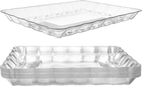 Amazon Domensi Pcs Inch Round Plastic Serving Tray Clear