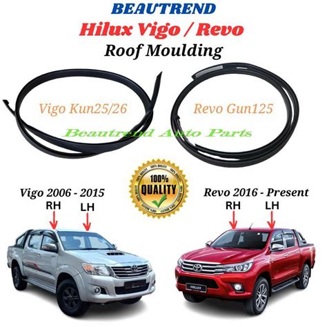 Toyota Hilux Vigo Roof Moulding Kun25 Kun26 Getah Bumbung Double Cap