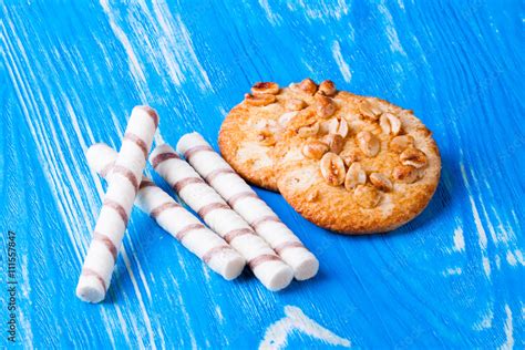 Cookies with nuts Stock Photo | Adobe Stock