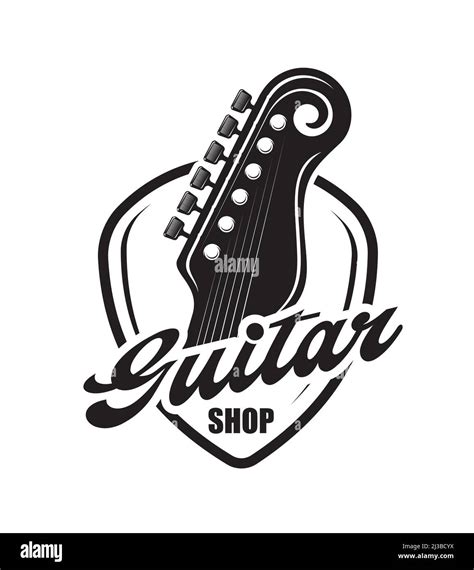 Acoustic Guitar Neck Music Instruments Shop Icon Isolated Vector