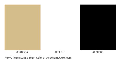 New Orleans Saints Team Color Scheme » Brand and Logo » SchemeColor.com