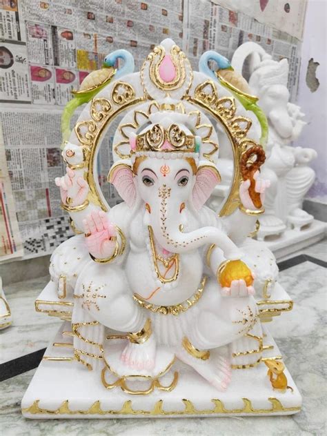 Ganesh Ji Marble Statue Home In Jaipur GOVINDAM MURTI ART