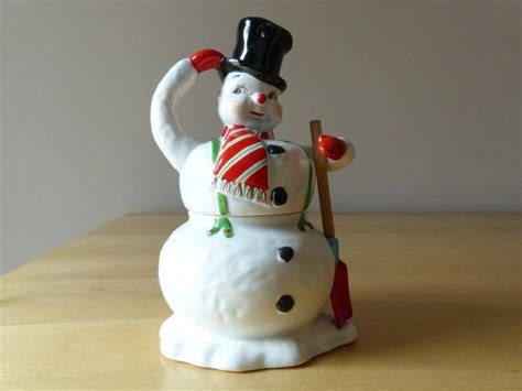 Vintage Stacking Snowman Cream And Sugar Set Complete With Etsy