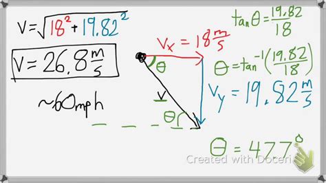 2d Projectile Motion Example Youtube