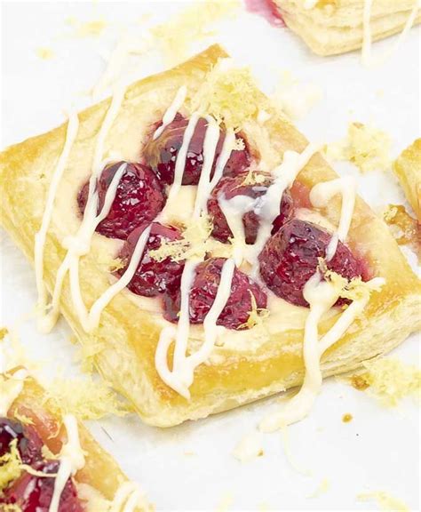 Raspberry Puff Pastry Tarts With Lemon Cream Cheese Recipe