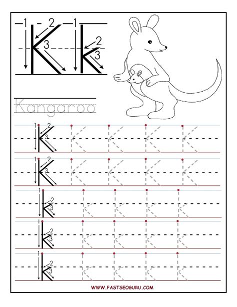 Pre K Letter Tracing Worksheet