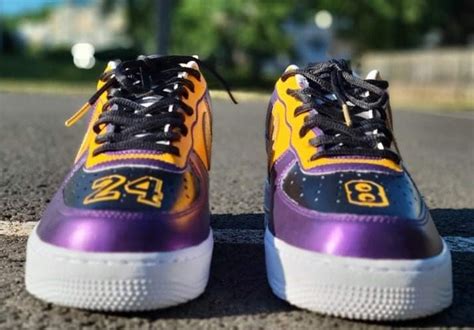 Nike Air Force 1s Kobe Bryant Custom Sneakers Los Angeles Etsy