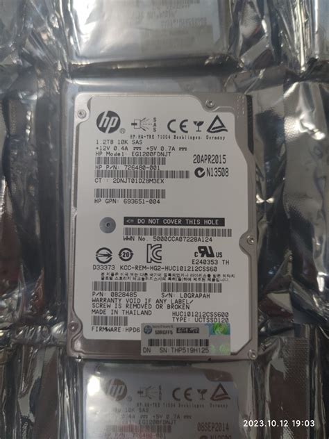 Tb Sas Hard Disk K Rpm Hard Drive Hard Disk Disk For Hp