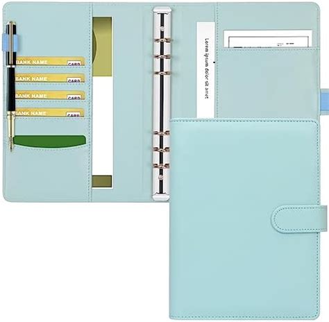 HAUTOCO PU Leather A5 6 Ring Planner Binder Cover Refillable Notebook