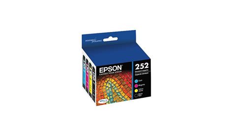 Epson 252 Color Cyan Magenta Yellow Black Original Ink Cartridge T252120 Bcs