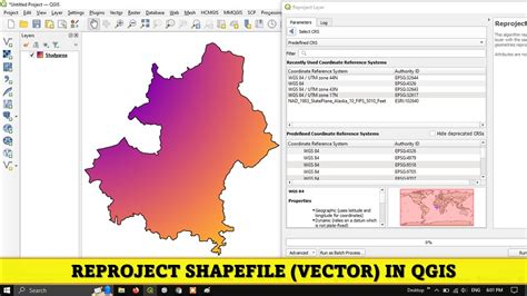 Reproject Shapefile Vector Layer In Qgis Absolute Beginners Youtube