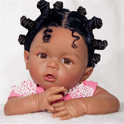 Yompray Reborn Baby Dolls Black Girl Lifelike Realistic 18